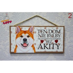 Tabliczka z rasą psa "Akita"