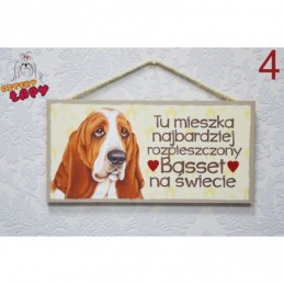 Tabliczka z rasą psa "Basset"