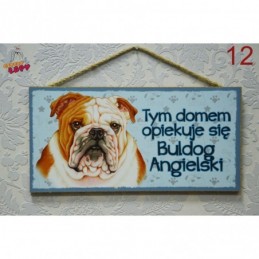 Tabliczka z rasą psa "Buldog Angielski"