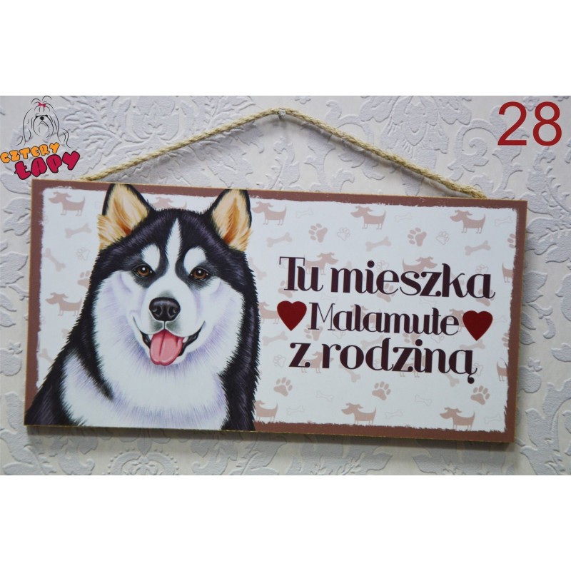 Tabliczka z rasą psa "Malamule"