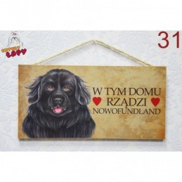 Tabliczka z rasą psa "Nowofundland"