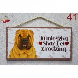 Tabliczka z rasą psa "Shar Pei"