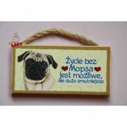 Magnes z rasą psa - Mops