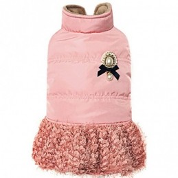 Dobaz L - Elegancka kurteczka z broszką i spódniczką