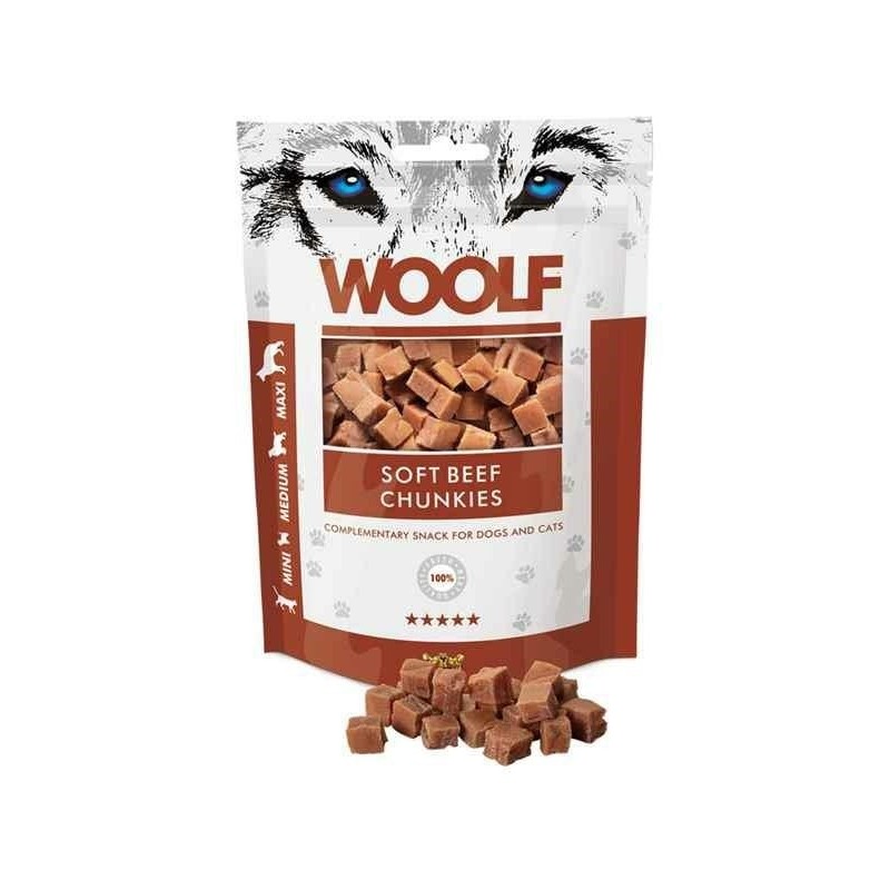 Woolf - Soft Beef Chunkies 100g - Kawałki wołowiny